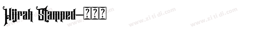 Hijrah Stamped字体转换